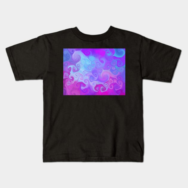 Pink/blue/purple swirls Kids T-Shirt by tothemoons